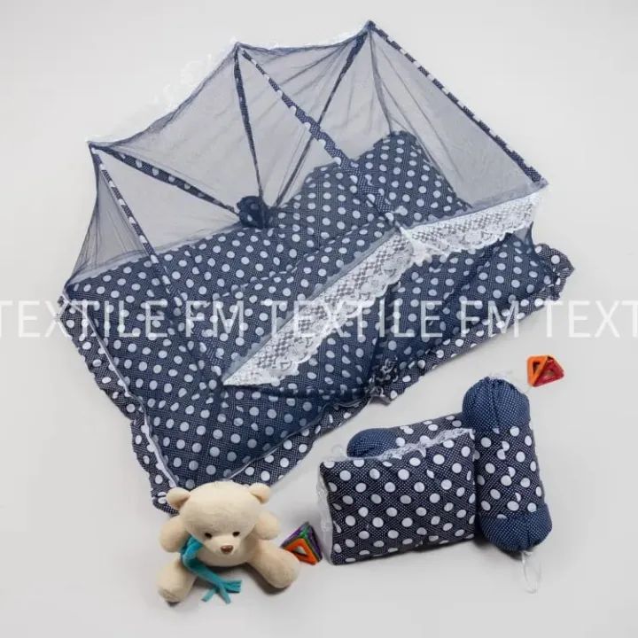 Baby Sleeping bag with Mosquito net, (4pcs) set RANDOM COLOURS + RANDOM DESIGN
