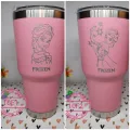 Qcool high quality silver edge laser work glass Rambler 30oz. 