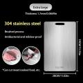 Titanium Cutting Boards for Kitchen Stainless Board 304 Steel Thickened Double Sided Food Grade Portable Fruit Meat Chopping. 