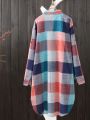 Women's Plaid Cotton Shirt Chic Women Blouse Elegant and Youth Women Blouses New in External Clothes Korean Style Female Clothes. 