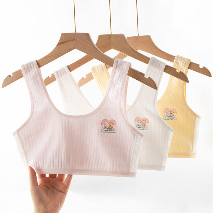 Girl's Bra 8-14 Years Old Cotton Girls Underwear Developmental Children Girls Students Teenage Girls Summer Thin Tank Tops
