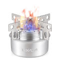 Portable Mini Aluminum Alloy Alcohol Stove with Lid and Cross Stand Outdoor Camping Hiking Backpacking.