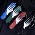 Foldable Camping Utensil Set - Multi-Functional Knife, Fork, Spoon Combo For Outdoor Activities And Sports Camping Picnic Travel. 