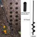 Garden Auger Spiral Drill Bit Gardening Flower Planter Earth Drill Planting Hole Digger Tool Loose Soil Drill Bit Accessories. 