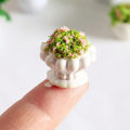 1/2Pcs Dollhouse Furniture 1:12 Accessories Mini Green Plant Bonsai Flower Pots. 