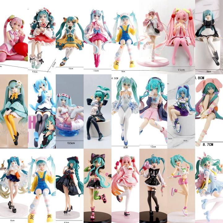 Anime Figure Wedding Dress Action Figures Kawaii Swimsuit Vocaloid PVC Collectible Model Toys Girl