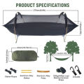 3-in-1 Tunnel Mosquito Net Hammock with Waterproof Rainfly - Tree Tent for Solo Camping, Lightweight & All-Weather Protection.