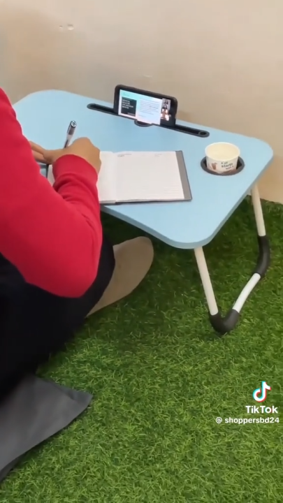 Adjustable Portable Laptop Desk with Multi-Function Storage Compartment for 11-20 inch Laptops - Water-Resistant and Foldable Study Table