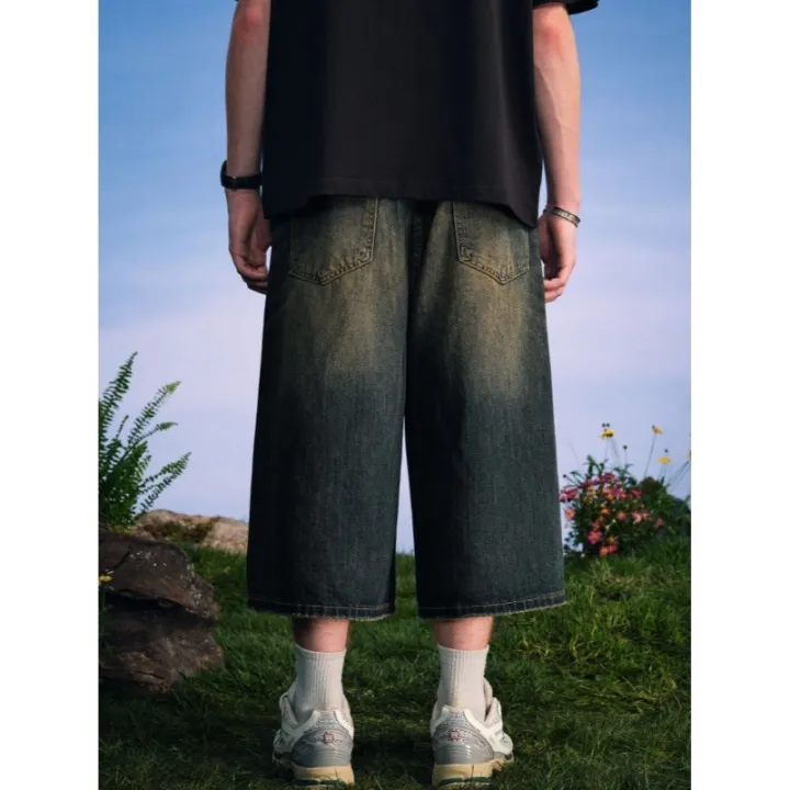 Men's%202026%20Summer%20American%20High%20Street%20Retro%20Gradient%20Washed%20Denim%20Shorts%20Lazy%20Youth%20Trendy%20Ins%20New%20Versatile%20Casual%20Capri%20Pants%20-%20Image%206