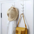 1pc Bedroom Door Hanger Clothes Hanging Rack Over The Door Plastic Home Storage Organization Hooks, Purse Holder For Bags Rails. 