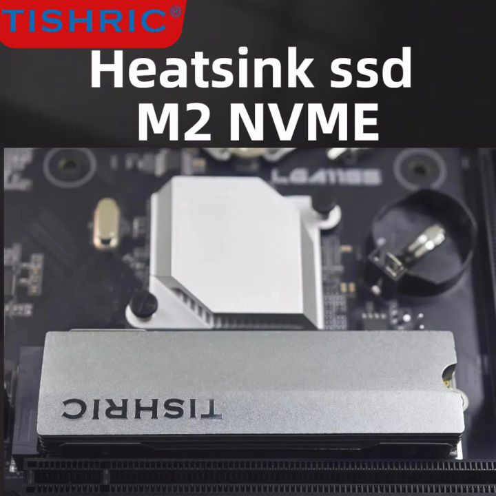 TISHRIC Aluminum Alloy M.2 2280 NVME SSD Radiator With Thermal Pad Heat Sink Cooling Pads For M2 2280 Hard Disk Desktop Computer