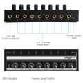 HA800 Headphone Amplifier Audio Amp. Ultra-compact 8 Channels Mini Audio Stereo Microphone AMP. with Power Adapter. 