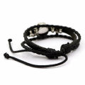 Anime Mega Stone Poke Snap Weave Leather Bracelet Glass Cabochon Adjustable Bangle Jewelry for Women Kids .