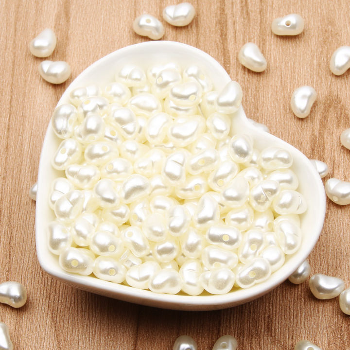 100pcs%206x9mm%20Irregular%20Beige%20Acrylic%20Charms%20Pearl%20Beads%20Imitation%20Pearls%20Loose%20Beads%20For%20Jewelry%20Making%20Diy%20Bracelet%20Necklace%20-%20Image%207