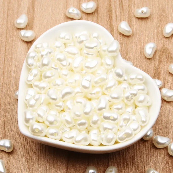 100pcs%206x9mm%20Irregular%20Beige%20Acrylic%20Charms%20Pearl%20Beads%20Imitation%20Pearls%20Loose%20Beads%20For%20Jewelry%20Making%20Diy%20Bracelet%20Necklace%20-%20Image%207