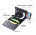 "Men's RFID Blocking Card Holder Wallet - Stylish Black, Durable Alloy, Soft PU Leather, Slim & Lightweight". 