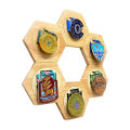 1/2/6Pcs Wooden Medal Display Stand Hexagonal Cellular Design Sports Award Storage Box Creative Wall Decor Home Decoration. 