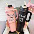 BingBa Cup 40oz (1000ml) Insulated Tumbler with Handle & Straw | Thermal Stainless Steel Coffee Mug/Car Cup.