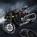 New 500+pcs Super Racing Dark Motorcycle Technical DIY Blocks Motorbike Model MOC Bricks Sets  for Boys  Kids Toys 1:8. 