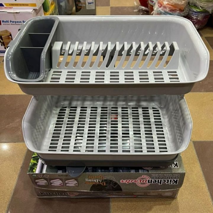 High Quality Plate Rack with tray / Plate Rack/ 2 Layer plate Rack ...