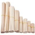 25/50Pcs Round Wooden Stick for Crafts Ice Lollies and Model Making DIY Building Model Craft Sticks Party Events Supplies.