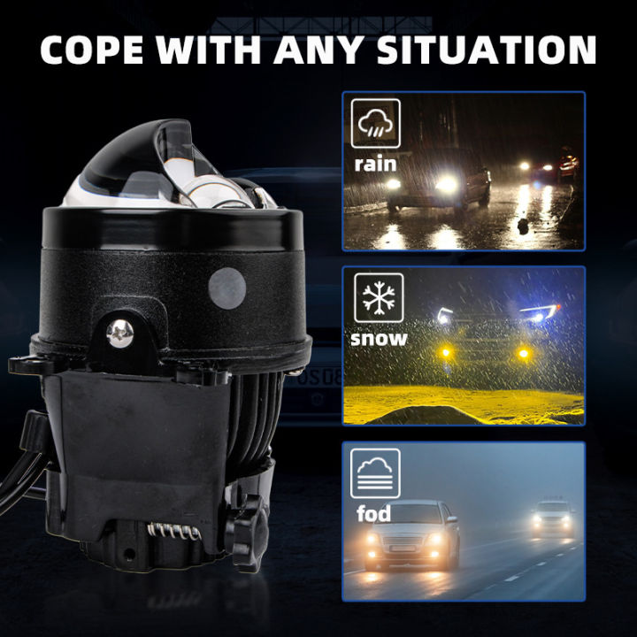 3%20Inch%20Led%20Projector%20Universal%20Headlights%20Fog%20Lights%20for%20Vehicles%20Laser%20Lenses%20Three%20Color%20Spotlights%20For%20Bmw%20Benz%20Toyota%20Nissan%20-%20Image%205