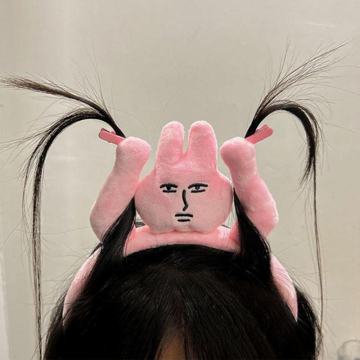 Funny%20Headband%20New%20Pink%20Bunny%20Hair%20Band%20Quirky%20Fun%20Plush%20Headband%20Grip%20Bangs%20Cute%20Photo%20Decoration%20Hair%20Bands%20Headdress%20-%20Image%202