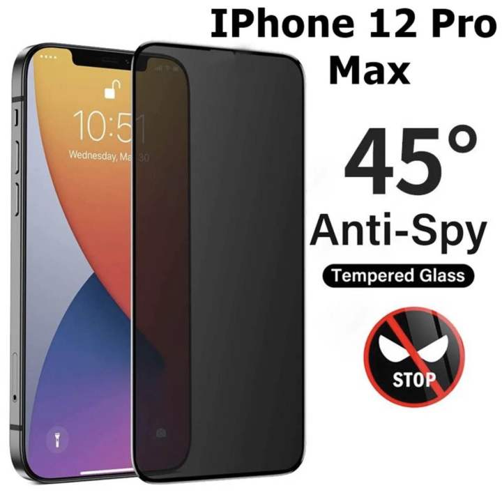 Privacy Tempered Glass Screen Protector For iPhone 16 15 14 13 12 Pro Max Anti_Spy privacy screen protector