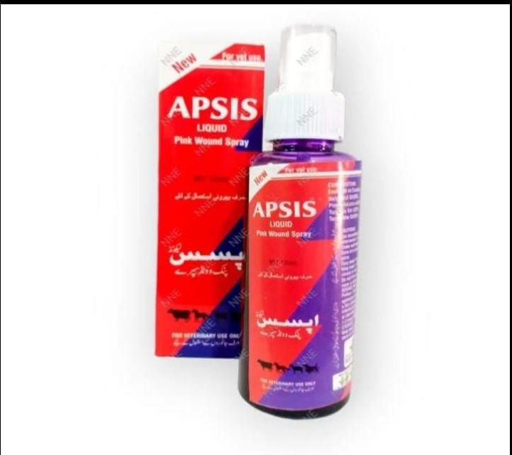 Apsis Pink Spray For Wounds -120mL Wound Healing Spray For Pets And Animals