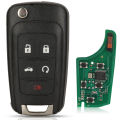 jingyuqin 10pcs/lot 2/3/4 Buttons Remote Control Fob Flip Folding Key For Chevrolet Lova Sail Aveo Cruze 315/433Mhz PCF7937E.