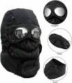 Winter Thermal Trapper Hat with Glasses Winter Cycling Windproof Ski Mask Cap. 