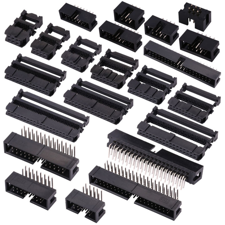 2.54MM Pitch 6 Position 8 10 14 16 18 20 24 26 30 34 40 Pin Female IDC Socket IDC Connector Ribbon Cable DC3 Header Male Socket