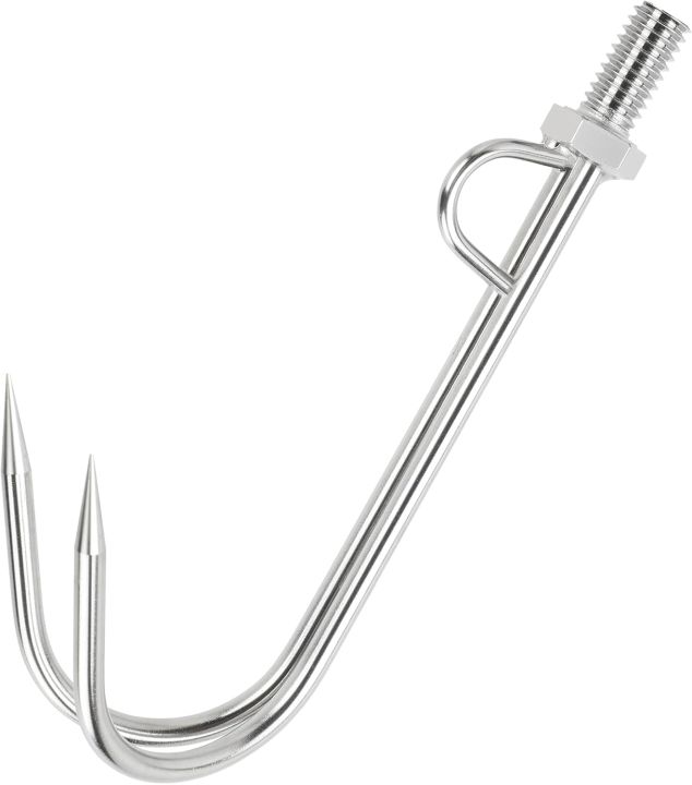 SANLIKE Big Fishing Hook 1/2 inch Thread 304 Stainless Steel Giant Saltwater Heavy Duty Fish Hook for Mackerel Large Fishes