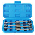 Car Automotive Tools Drive Extra Long T25, T30, T40, T45, T50, T55, T60 3/8inch Chrome-Vanadium Steel Torx Star Bit Socket Set.