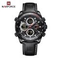 NAVIFORCE 9197L OEM Logo Business Military Quartz Leather Belt Watches Men Wrist Calendar Analog Clock Watch Band Relojes.