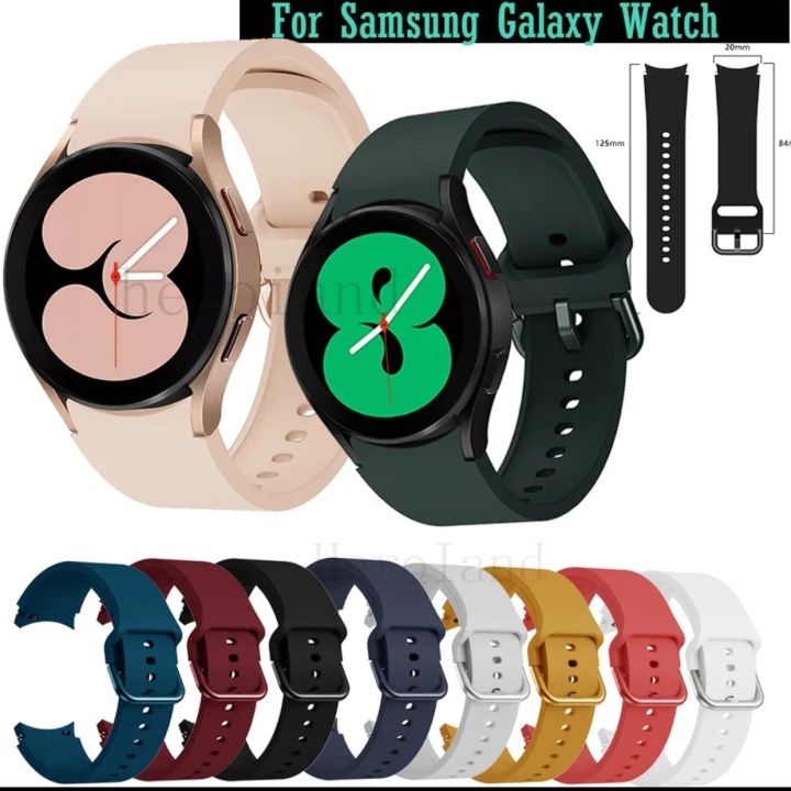 Samsung Galaxy Watch 7/6/5/4 Silicone Sport Strap 20mm  - No Gap Original Color Bracelet