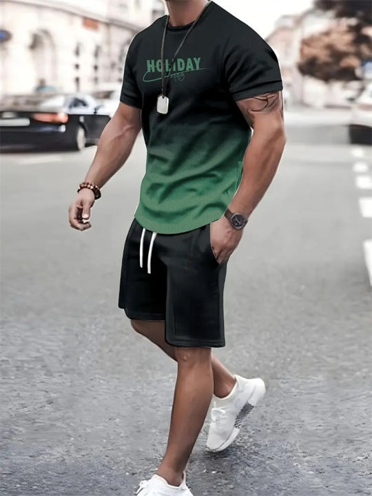 2025%20New%20Summer%20Men's%20Sportswear,%20Men's%20Loose%20Fashion%20Clothing,%203D%20Printed%20T-Shirt%20Shorts,%20Men's%20Simple%20Clothing%20Fashion%20Set,%20Li%20-%20Image%203
