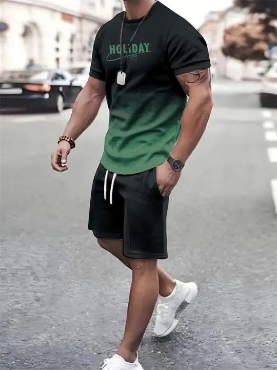 2025%20New%20Summer%20Men's%20Sportswear,%20Men's%20Loose%20Fashion%20Clothing,%203D%20Printed%20T-Shirt%20Shorts,%20Men's%20Simple%20Clothing%20Fashion%20Set,%20Li%20-%20Image%203