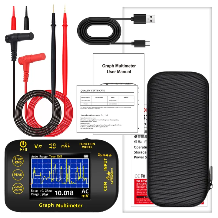 Intelligent Digital Multimeter 20000 Counts Voltage Real Time Waveform ...