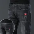 Men's Fashion and Comfortable Brand Denim Pants Luxury Men's Slim Fit Elastic European and American Style Men's Brand Pants. 