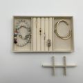 Velvet Jewelry Display Stackable Exquisite Jewellery Holder Portable Ring Earrings Necklace Organizer Box Organizer.