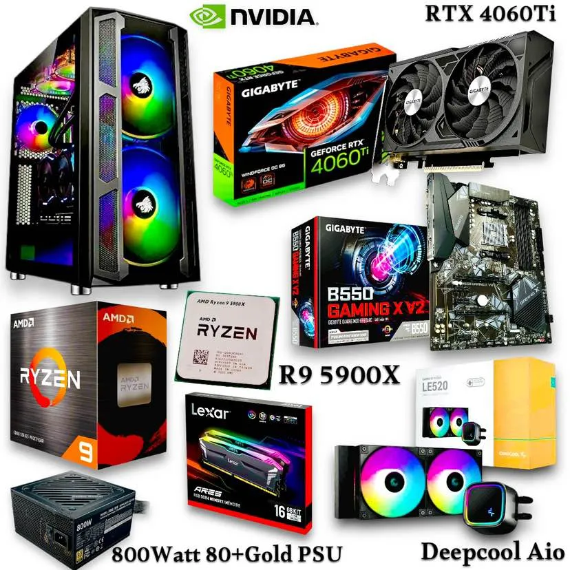 Ryzen9 5900X DDR4 16GB セット #1 [高性能自作PC] Amazon | 【セット買い】AMD Ryzen 9 5900X without cooler 3.7