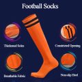 Children Kids Soccer Socks Sports Non Slip Long Tube Football Stocking Basketball Breathable Knee Over Stripe Boy Girl Socks.