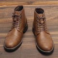 Men's Classical Leather Ankle Boots Comfortable Spring Fashion Men boots. 