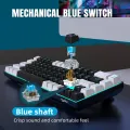 68 Keys Mechanical Keyboard Ergonomics RGB Backlit LED Hot Swappable Blue Switch Gaming Keyboard for PC Laptop Office. 