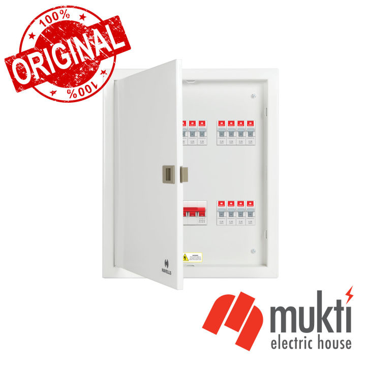 HAVELLS DB Board TPN 4 Way Capacity 1+12 (17x11x4) Three Phase MCB Incoming for Single Phase Outgoing Distribution