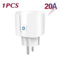 Smart Socket EU 16/20A Wifi Smart Plug With Power Monitoring Smart Home Voice Control Support Google Assistant Alexa Alice. 