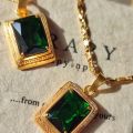 Therapy Nepal Gold Plated Emerald Venus Necklace For Women. 
