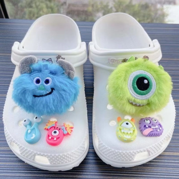 Cartoon 6PCS Disney Monsters University Shoe Charms Set For Clog & Sandal Decorations DIY Christmas Halloween Party Favors