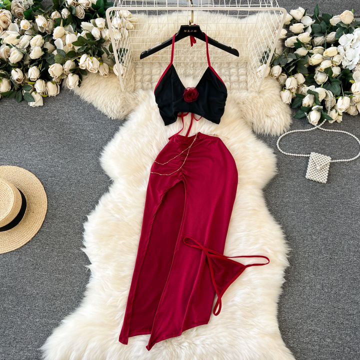 %20Kimono%20Chinese%20Characters%20Print%20Slightly%20Transparent%20One%20Piece%20Bathrobe%20Loose%20Sleeves%20Causal%20Top%20And%20Shorts%20Two-Piece%20Set%20-%20Image%204